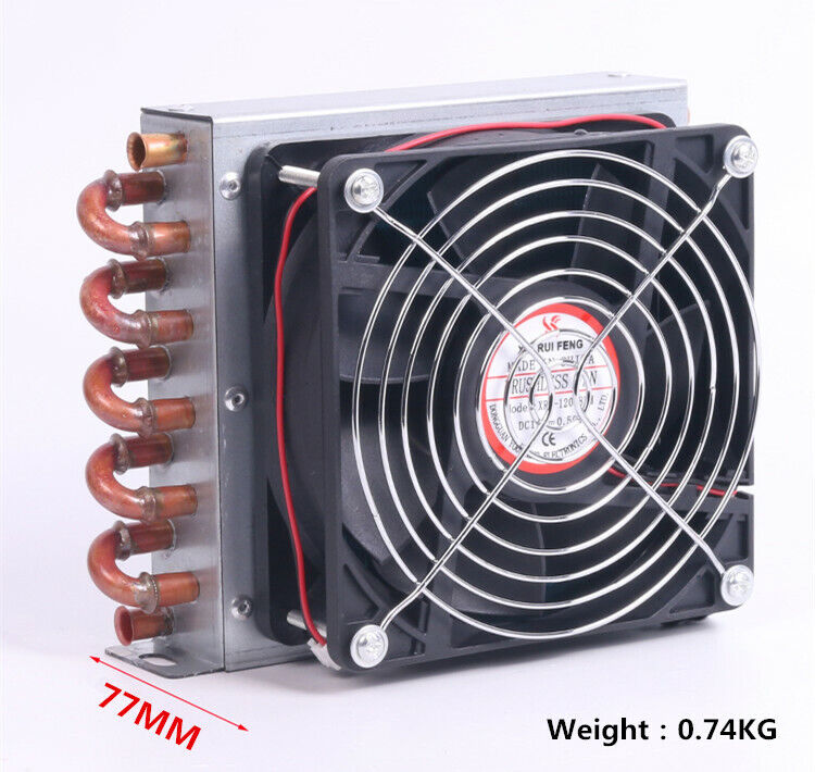 new Refrigerator condenser 7mm copper tube aluminum fin 2*6*133 with 120MM fan