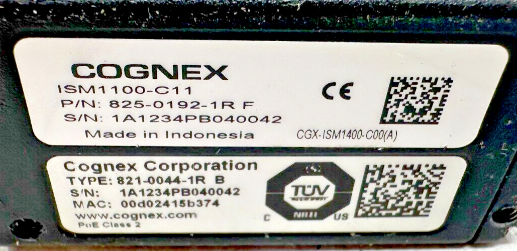 used Cognex 821-0044-1R Vision Camera 825-0192-1R ISM1100-C11 - COGNEX