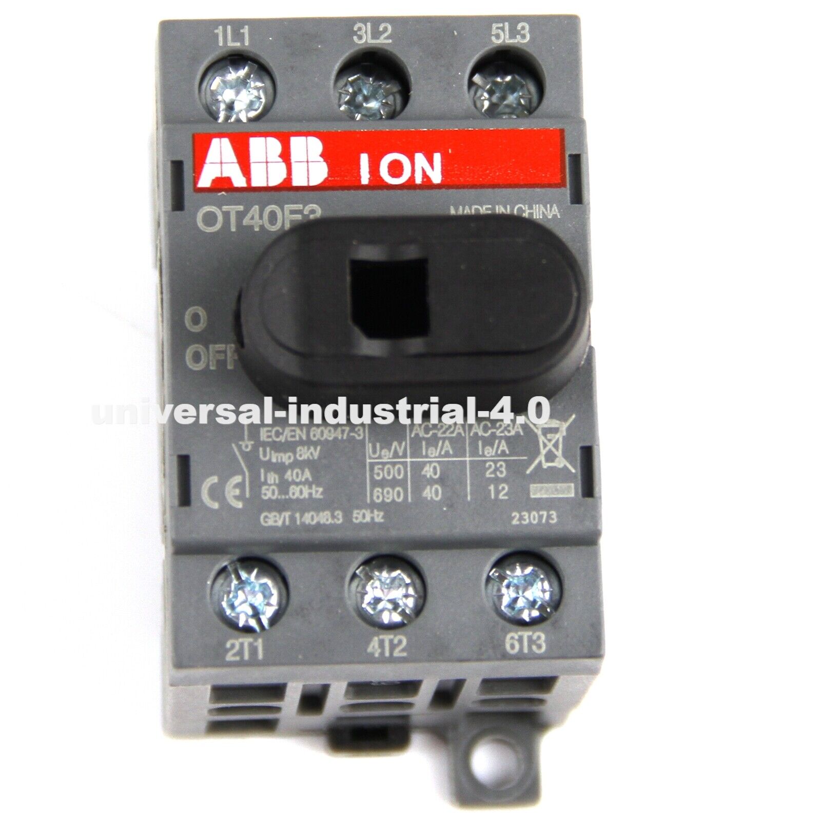 ABB OT40F3 3-Pole 40A 3-Phase Disconnect Switch - ABB