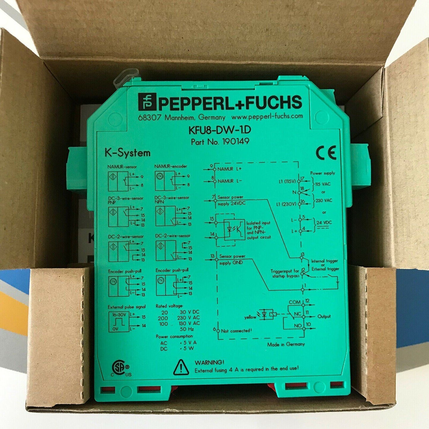 PEPPERL+FUCHS Safety Barrier KFU8-DW-1.D in Box - PEPPERL+FUCHS