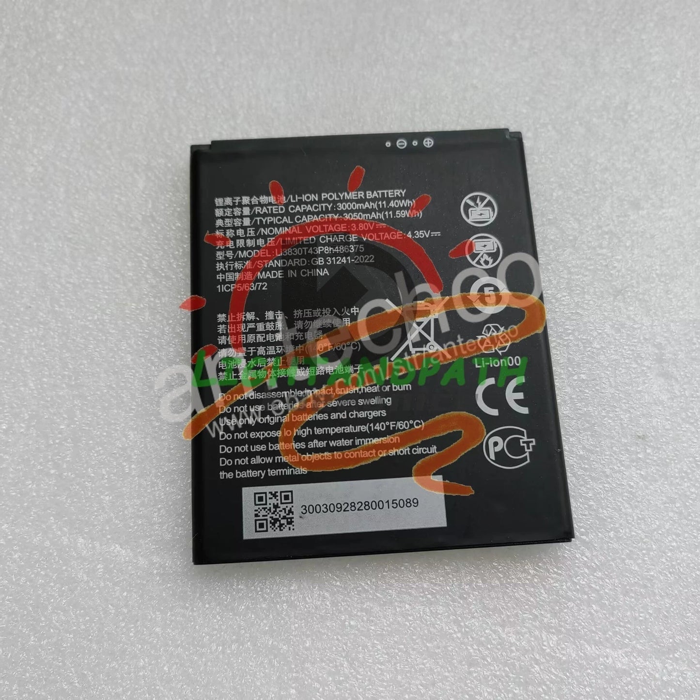 Li3830T43P8h486375 3050mAh Battery for ZTE Blade A31 Mobile Phone #Li