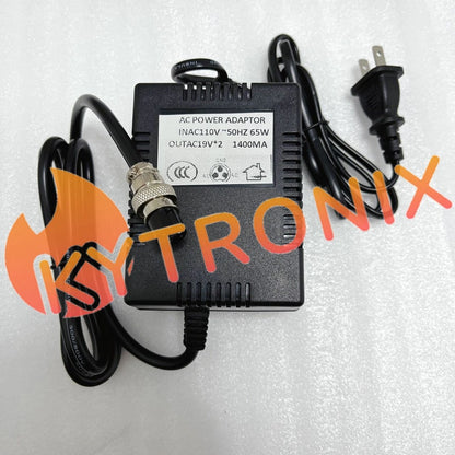 For BEHRINGER MX2004A 110V AC dual 19V mixer power adapter transformer 3 holes