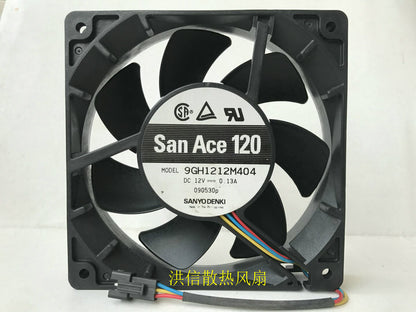 1pcs SANYO 9GH1212M404 DC12V 0.13A 12025 3-wire silent fan
