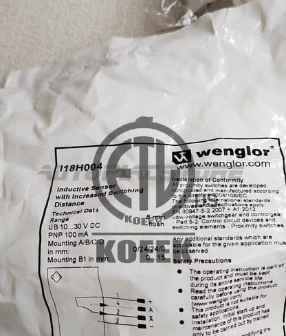 1PCS For Wenglor I18H004 Proximity Switch Sensor I18H004 Fast Shipping