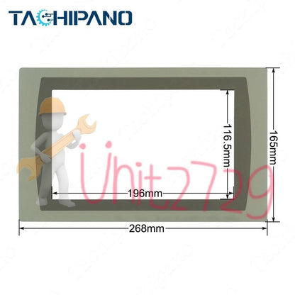 1SET for 2711P-T9W22D9P Glass Panel with Front Overlay Film Touch Screen #un