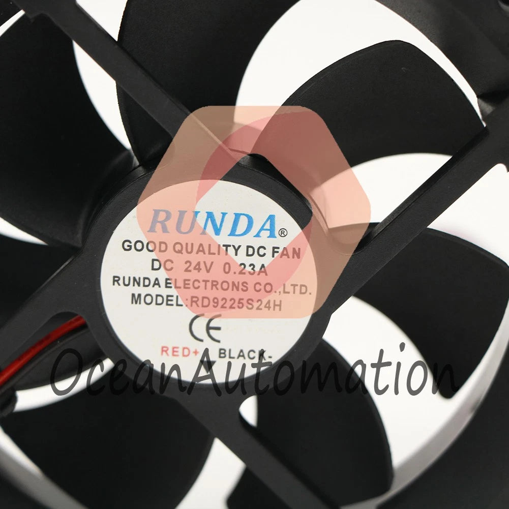 RUNDA Fan RD9225S24H DC24V 0.23A 9225 9CM 2 Wire Cooling Fan 1PCS