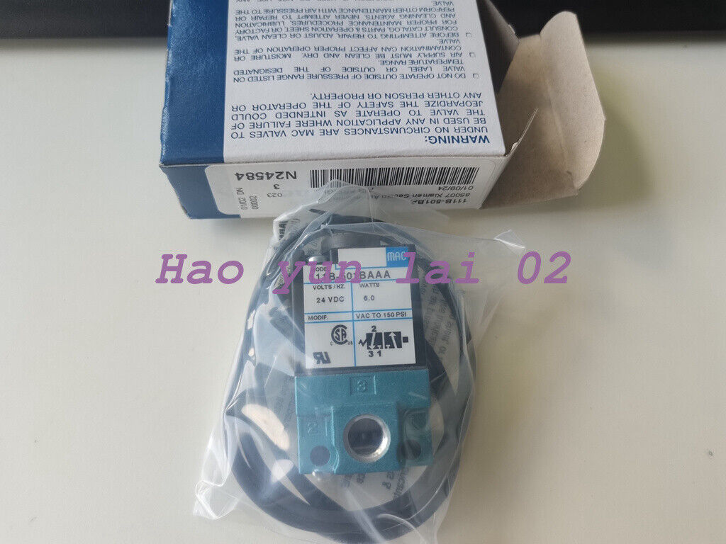 New MAC 111B-501BAAA Solenoid Valve 24VDC - MAC