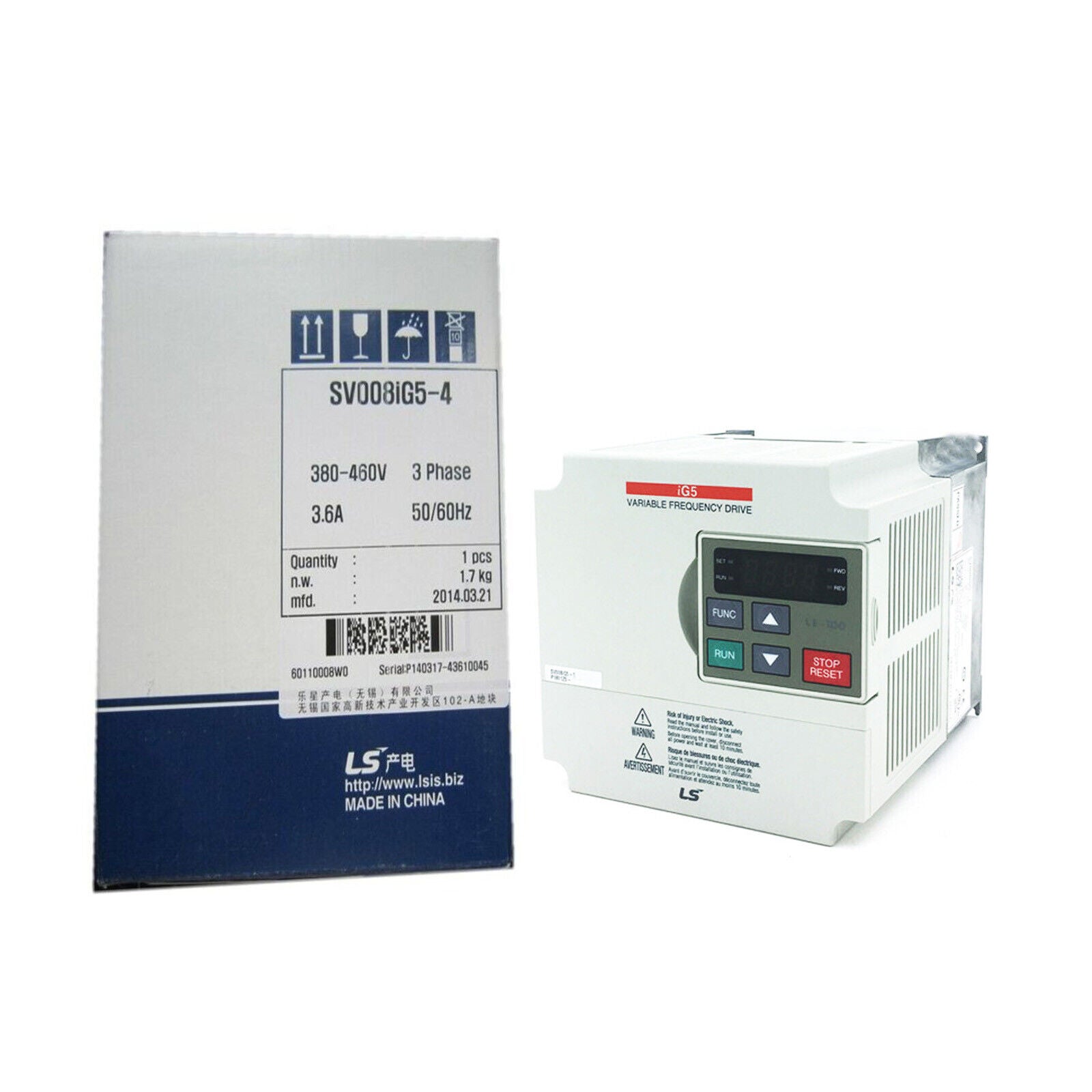 new  LG SV015IG5-4 Inverter 380v 1.5kw LG