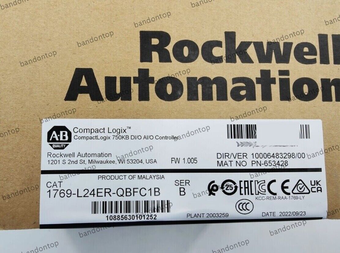 Allen-Bradley CompactLogix 750KB Controller 1769-L24ER-QBFC1B - ALLEN-BRADLEY