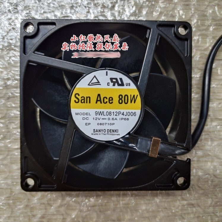 San Ace 80W 9WL0812P4J006 12V 0.6A IP68 Waterproof Metal Cooling Fan