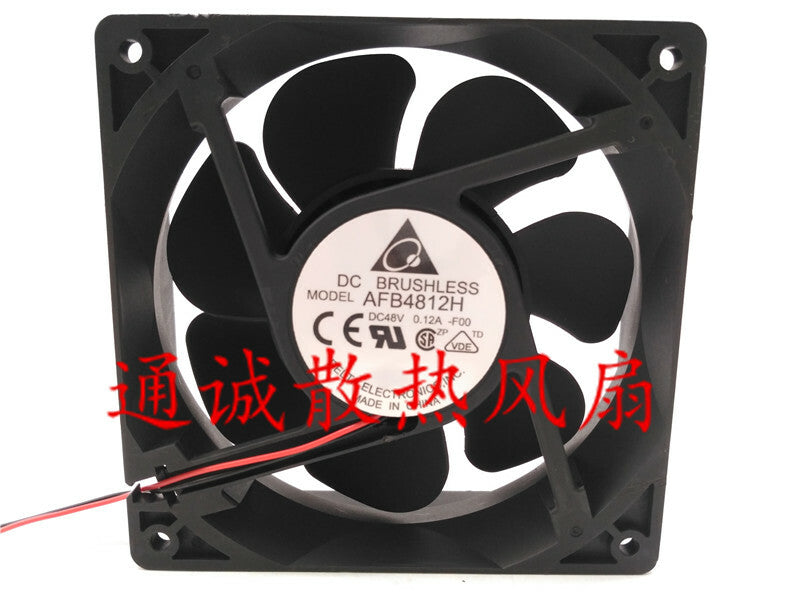 Delta DC BRUSHLESS AFB4812H 48V 0.12A 2-wire 12038 chassis cooling fan
