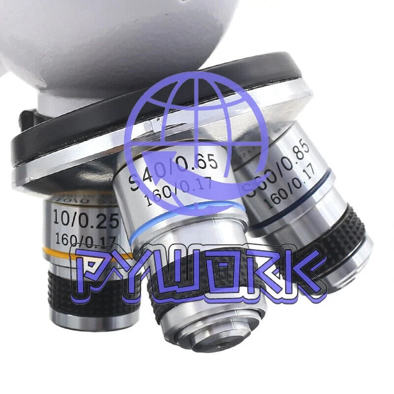 4X 10X 20X 40X 60X 100X Achromatic Objective Lens f/ Biological Microscope 185mm