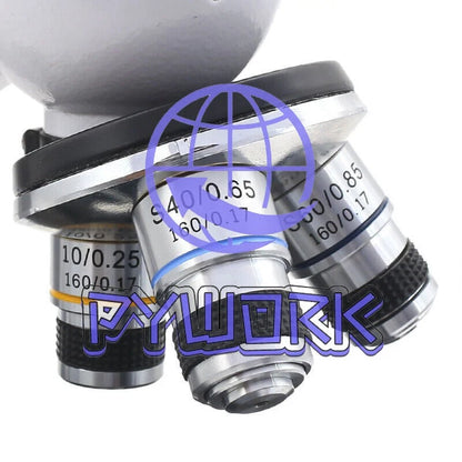 4X 10X 20X 40X 60X 100X Achromatic Objective Lens f/ Biological Microscope 185mm
