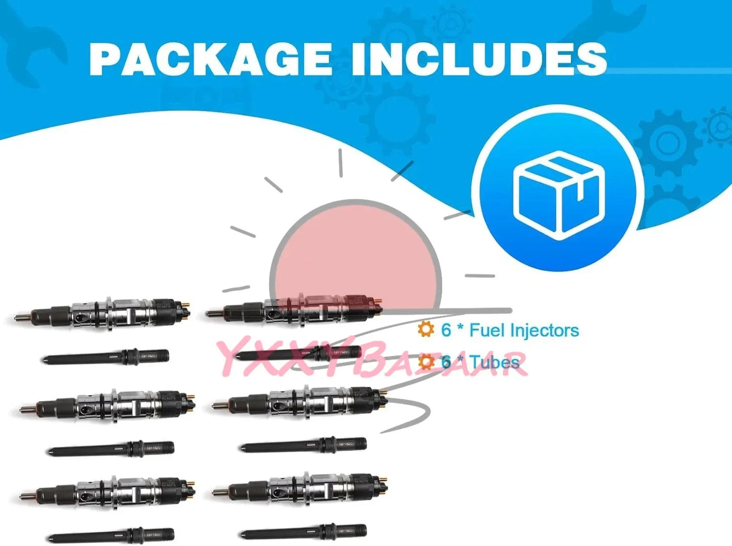 6PC 6.7L Cummins Diesel Fuel Injector 098645518 For 07-12 Dodge Ram 2500 3500