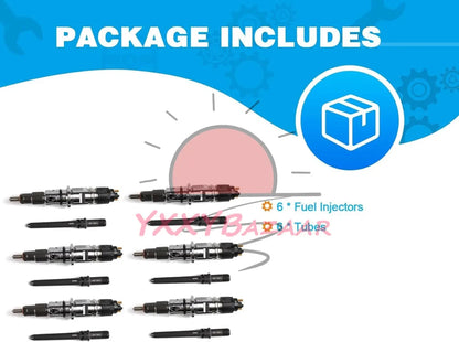 6PC 6.7L Cummins Diesel Fuel Injector 098645518 For 07-12 Dodge Ram 2500 3500