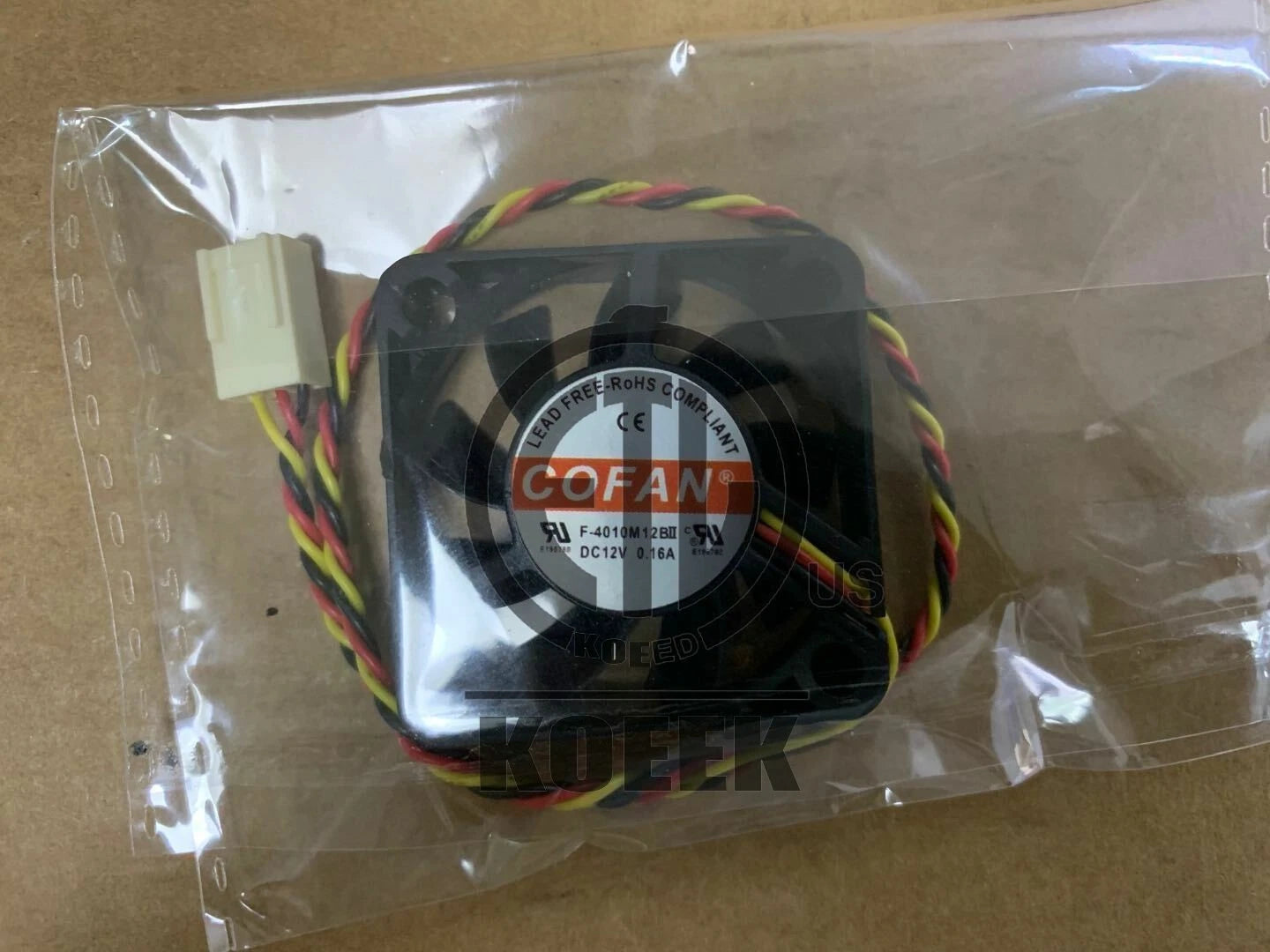 COFAN F-4010M12BII 0.16A 12V 40mm 4CM 3-Pin Large air volume cooling fan