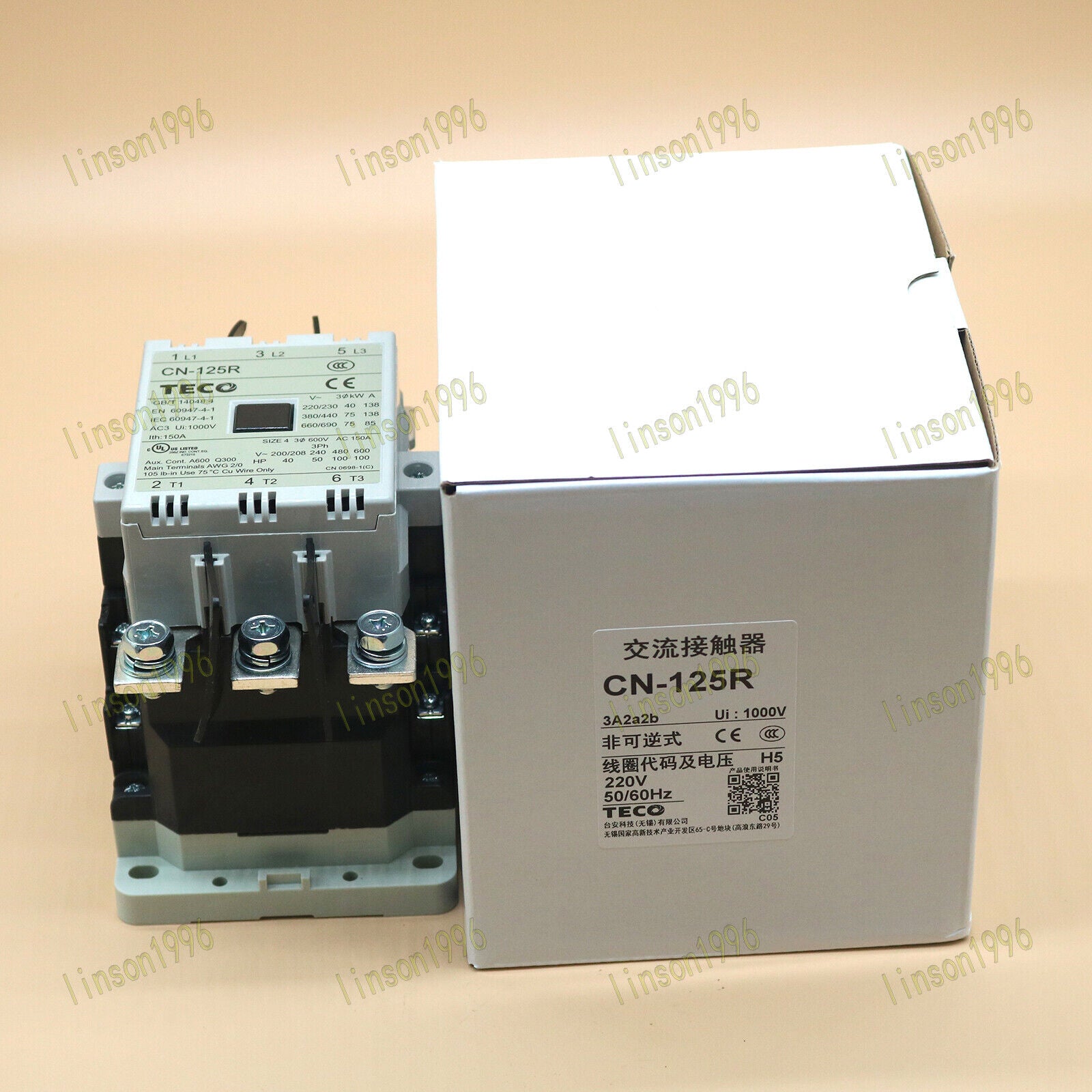 new 1PC  TECO CN-125R Magnetic Contactor 220V spot stocks TECO