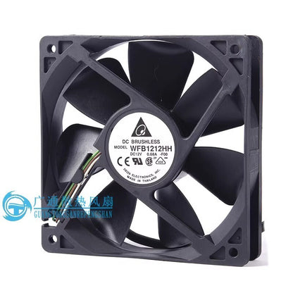 Delta WFB1212HH 12025 DC12V 0.68A 12CM 3-Wire High Airflow Dual Ball Fan