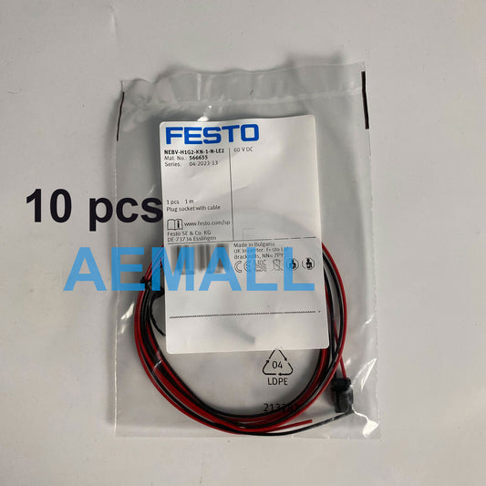 10pcs  Festo NEBV-H1G2-KN-1-N-LE2 566655 Plug Socket with Cable