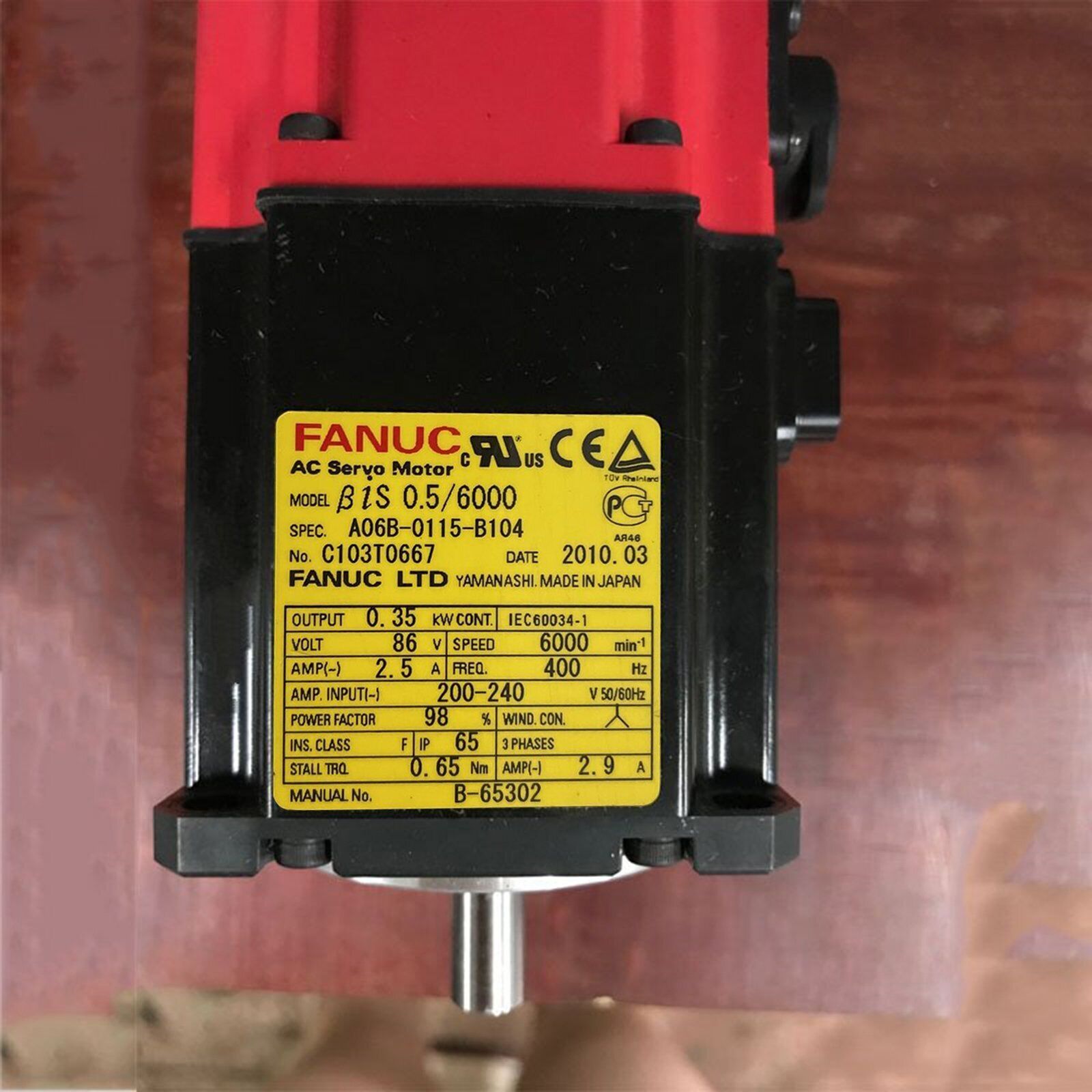 Used Fanuc A06B-0115-B104 Servo Motor – Tested & Working - FANUC