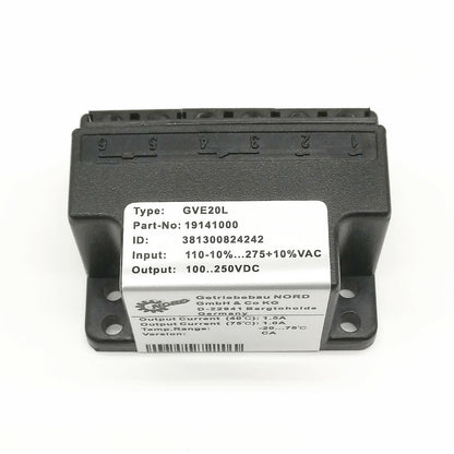 new  NORD Rectifier GVE20L 19141000 110V-10%...275V+10%VAC 100...250VDC
