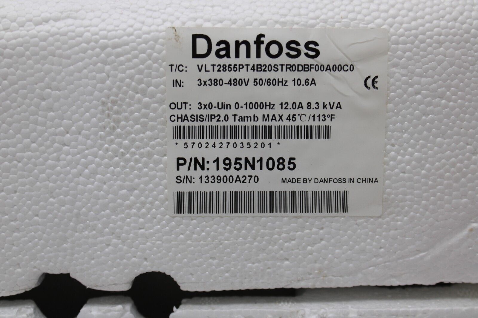 new Danfoss 195N1085 VLT Inverter Drive - DANFOSS