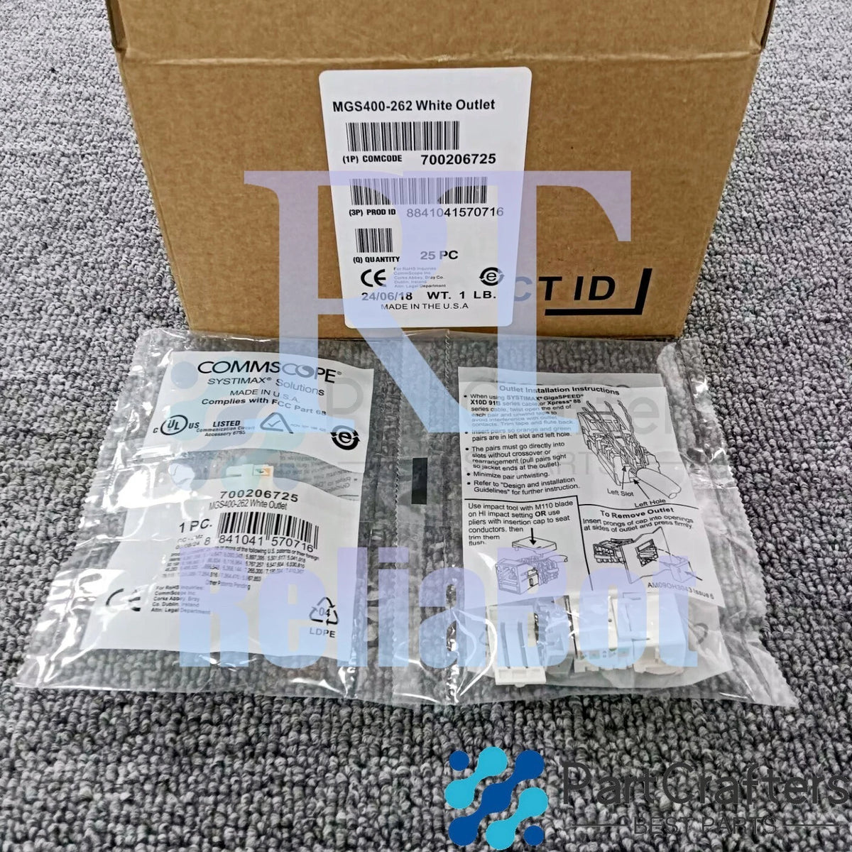 RJ45CAT6 MGS400-26 25PCS For CommScope Category 6 Gigabit Network Jack Module