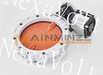 DN250 ONE Pneumatic powder Cement double flanged butterfly valve