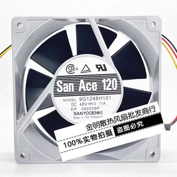 Sanyo 9G1248H101 DC48V 0.11A 12CM Aluminum Frame DC Cooling Fan
