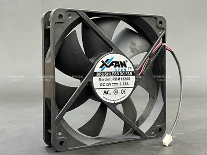 RDM1225S 12V 0.23A 12CM 2-Wire Silent Cooling Fan - POWERMAXDC
