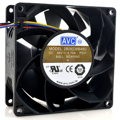 AVC 2B09238B48U 9038 48V 0.70A 9CM 4-wire large air volume inverter fan