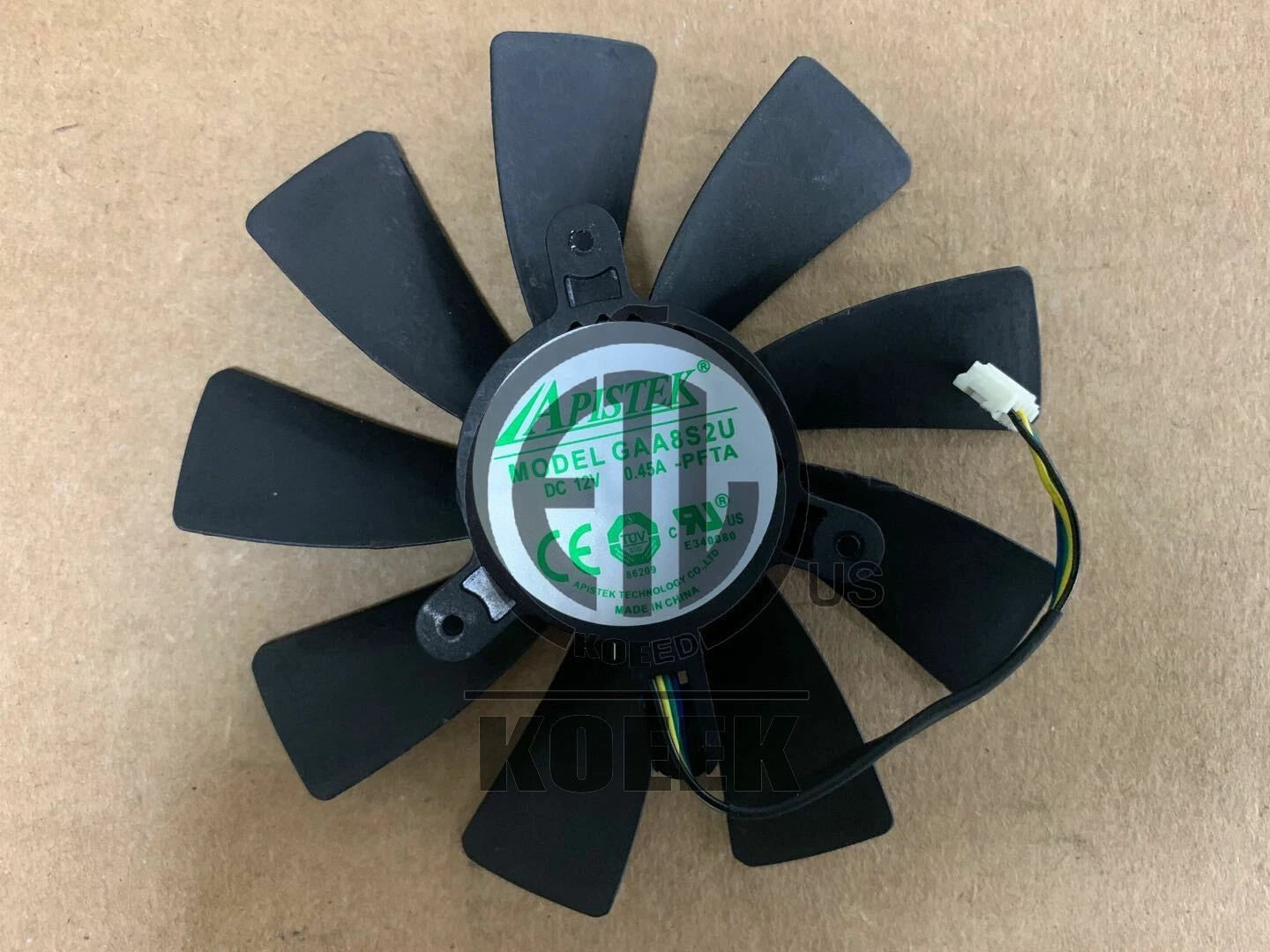 1pcs 100mm GPU FAN GAA8S2U DC12V 0.45A -PFTA 4PIN