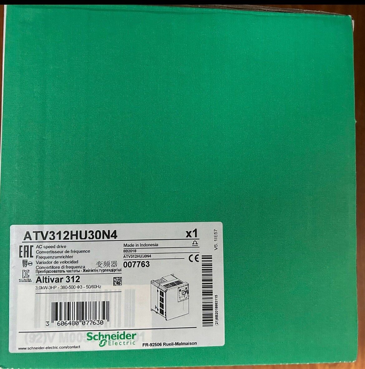 1PC Schneider ATV312HU30N4 Inverter 3KW 380V - SCHNEIDER