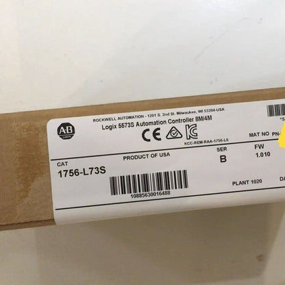 Allen Bradley 1756-L73S SER B Controller 8MB/4MB - ALLEN BRADLEY