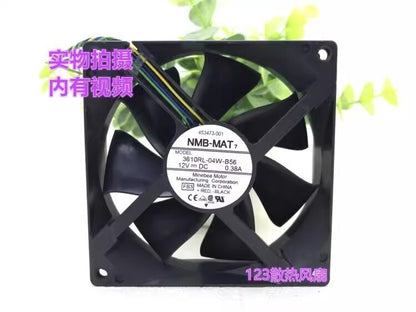 NMB 3610RL-04W-B56 9025 DC12V 0.38A 9CM 4-Wire PWM Cooling Fan