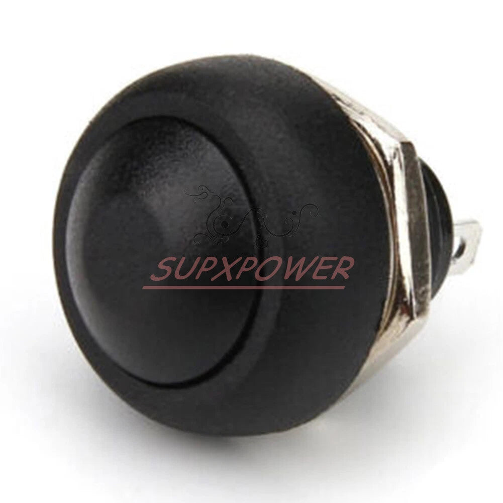 PBS-33B 12mm black Momentary Switch Waterproof ON/OFF Round Push Button 1PCS