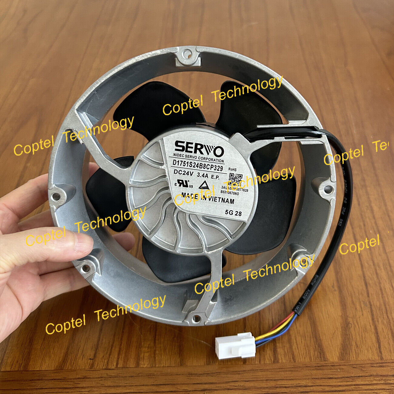 DC24V 3.4A 4-wire Inverter Cooling Fan D1751S24B8CP329 - SERVO