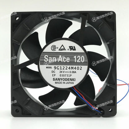 Sanyo 9G1224M402 24V 0.08A 12025 12CM mute inverter cooling fan
