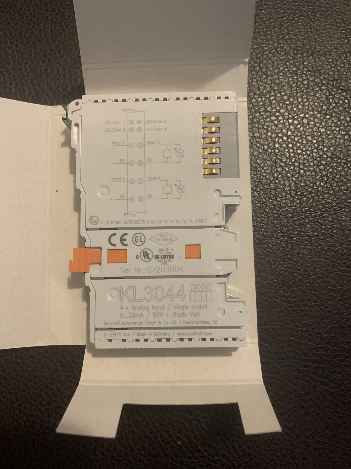 BECKHOFF KL3044 - New In Box - BECKHOFF