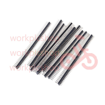 10PCS 40Pin 2.54mm Double Row Straight Male Pin Header Strip PBC Ardunio