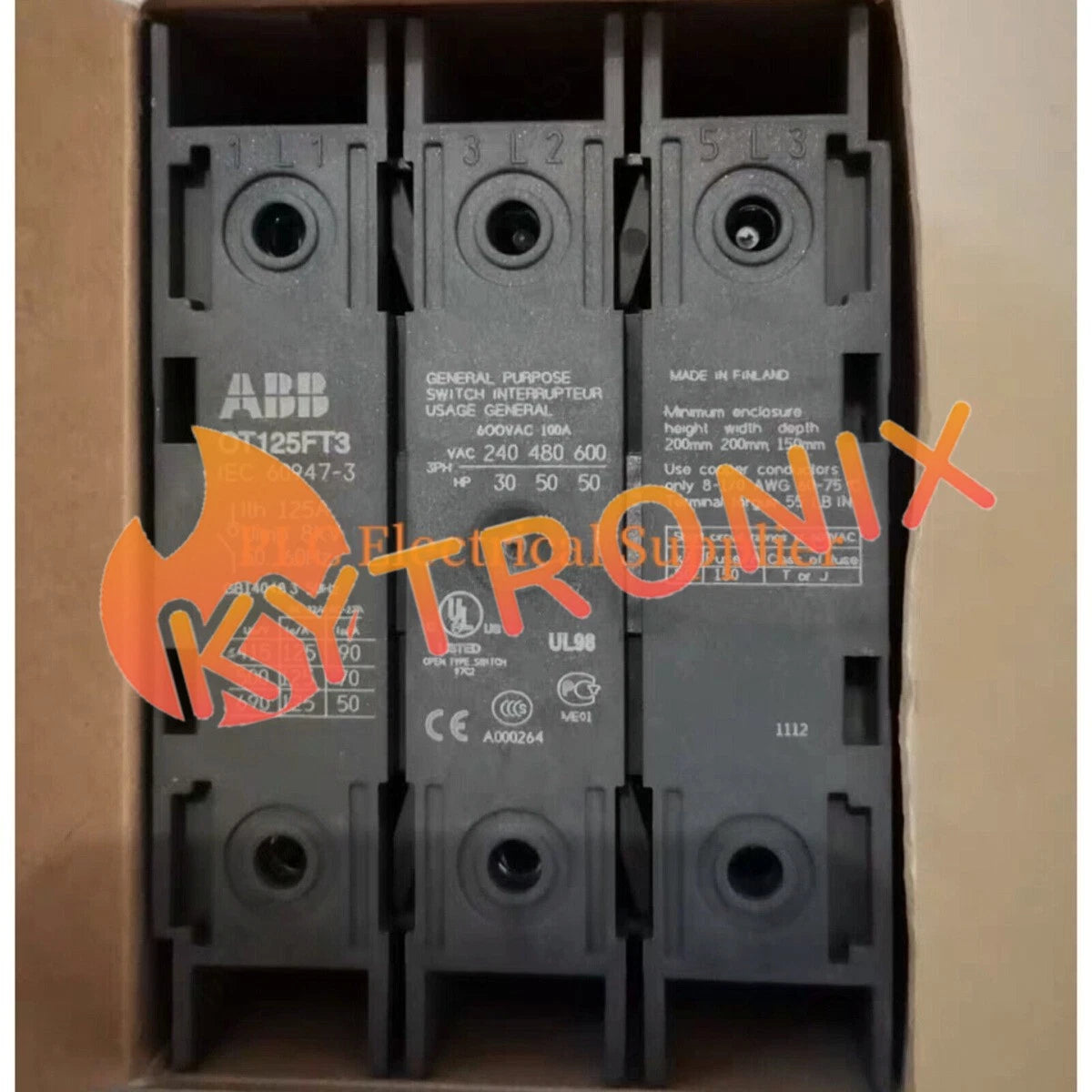 OT125FT3 1PCS ABB Disconnect Switch OT125FT3 125A Fast Shipping