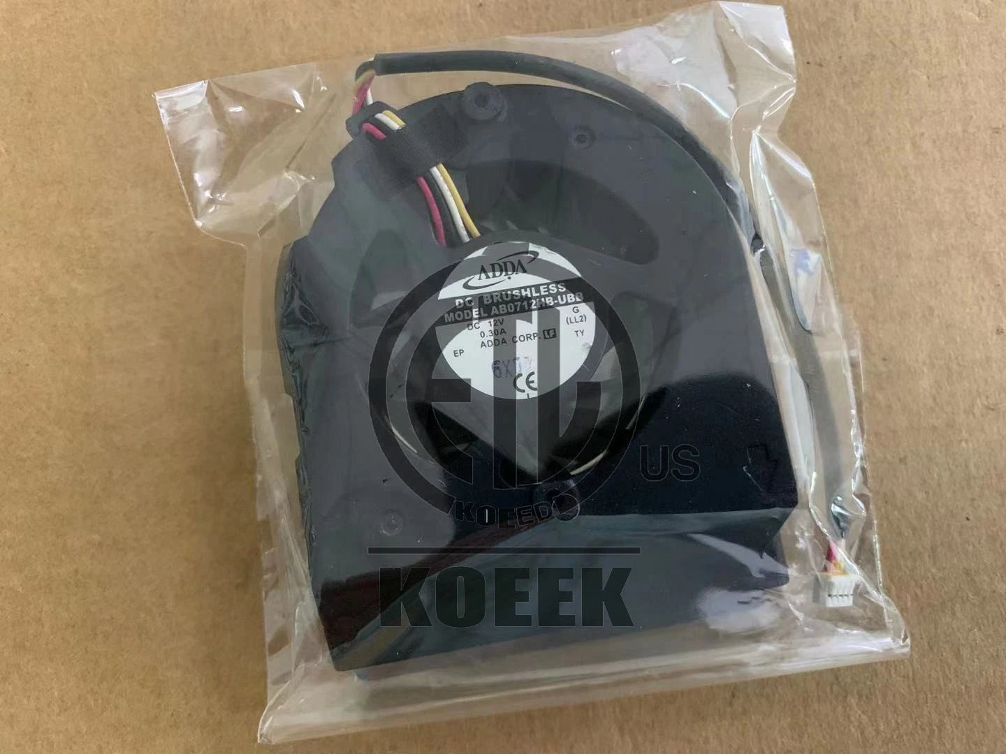 1pcs ADDA AB0712HB-UBB DC12V 0.30A 4-wire double ball cooling fan 4pin