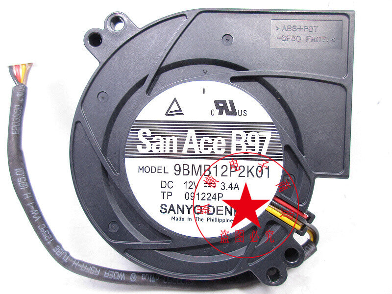 SANACEB97 9BMB12P2K01 12V 3.4A turbo blower cooling fan