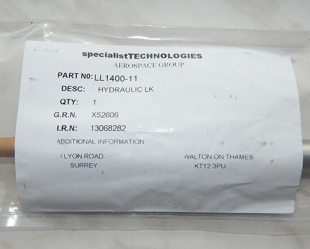 New P.L. Porter LL01400-11 Hydrolock Hydrolok Hydraulic LK Aircraft - P.L. PORTER