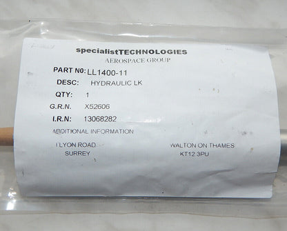New P.L. Porter LL01400-11 Hydrolock Hydrolok Hydraulic LK Aircraft - P.L. PORTER