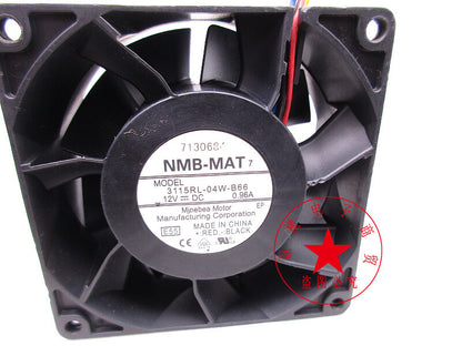 NMB 3115RL-04W-B66 12V 0.96A 8CM 8038 PWM high air volume fan