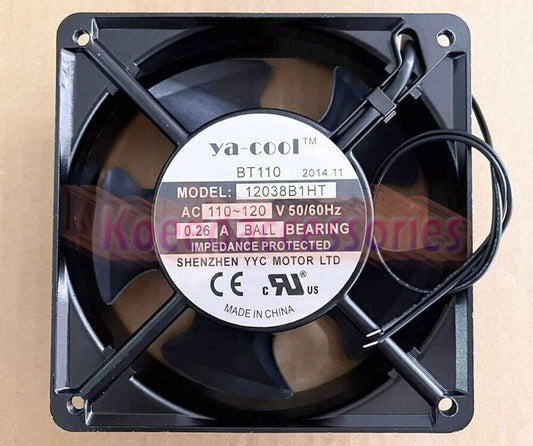 Cooling fan For Ya-cool BT110 12038B1HT 110-120V 0.26A 12CM 12038 2-wire 1Pcs*