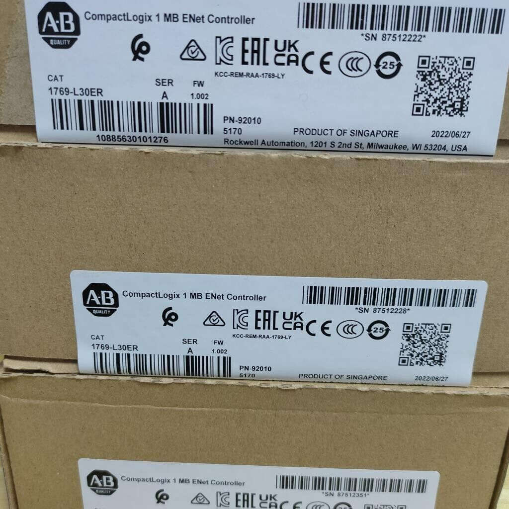 New Factory Sealed AB 1769-L30ER CompactLogix 1MB ENet Controller 1769L30ER - COMPACTLOGIX