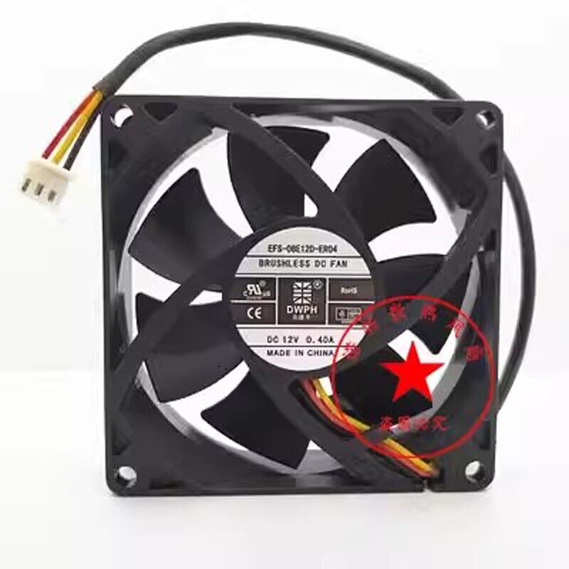 New DWPH EFS-08E12D-ER04 12V 0.4A 3-Pin Cooling Fan - DWPH