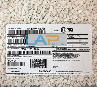 2000PCS Connector 51021-0400 Plastic Shell 4P 1.25mm Pitch - KOEED